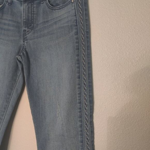 Levi's Mid-Rise Southwest Aztec Embroidered Tuxedo Stripe Skinny Jeans Sz 29 - Picture 5 of 16